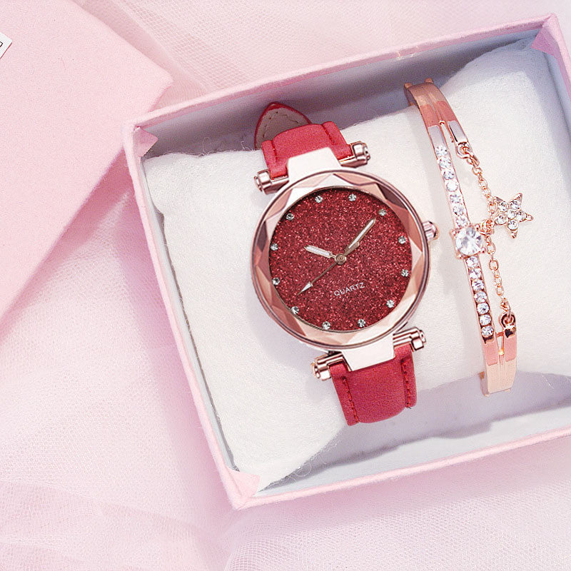 Ladies Bracelet Watch Gift Box Set