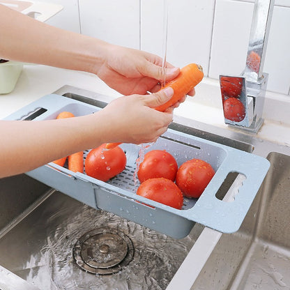 Adjustable vegetable filter storage rack