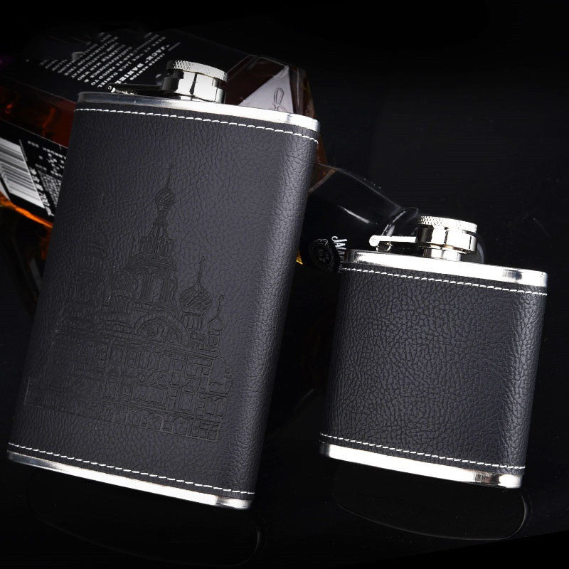 Stainless Steel Hip Flask With Thickened Outdoor Portable Small Hip Flask Set Without Pen