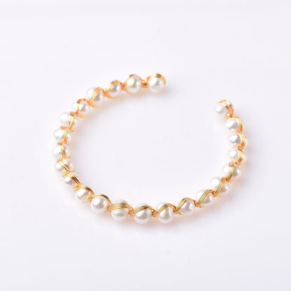 Pearl Bracelet Ladies 14K Gold Plated Gift