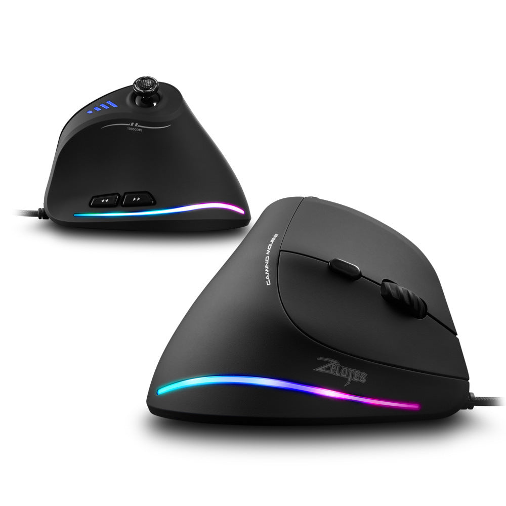 Vertical Ergonomic Wired Mouse with Joystick