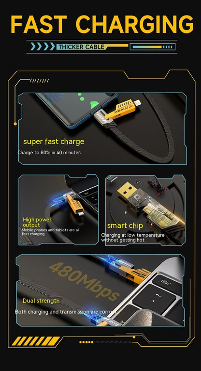 4-in-1 Super Fast Charger Data Cable