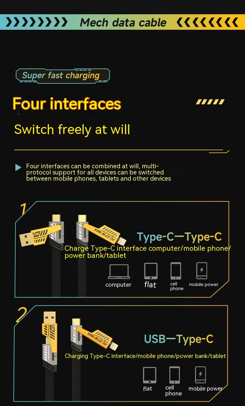 4-in-1 Super Fast Charger Data Cable