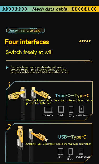 4-in-1 Super Fast Charger Data Cable