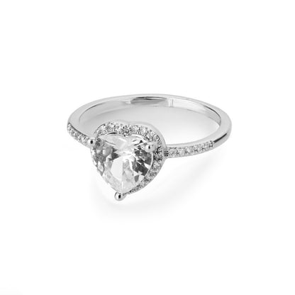 New Large Zircon Heart-shaped Ring