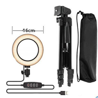 Led Ring Light With Phone Holder & Portable Tripod Stand