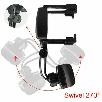 360° Rear-view Mirror Phone Mount