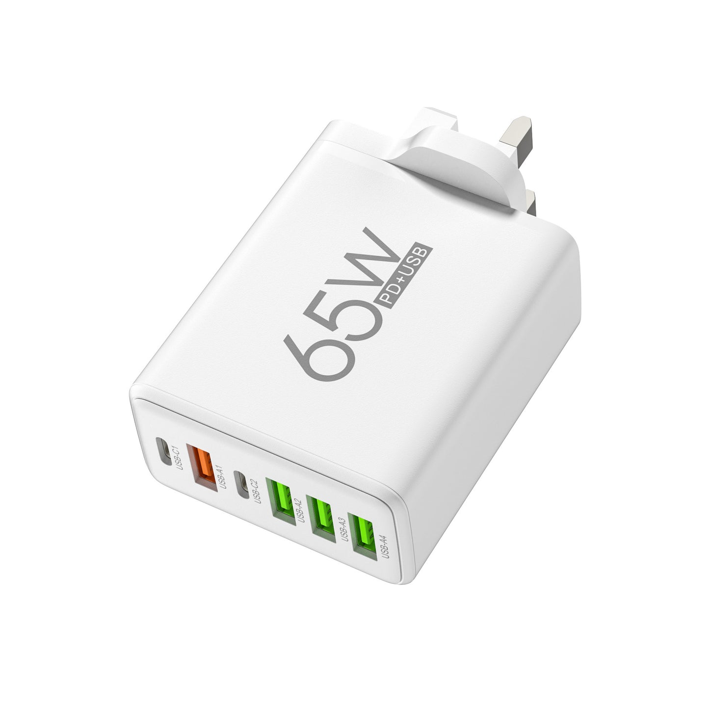 65W Multi-port Fast Charging Plug Adapter