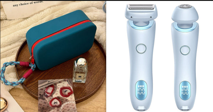 2 In 1 Women's Painless Electric Shavers Set With Carrying Case