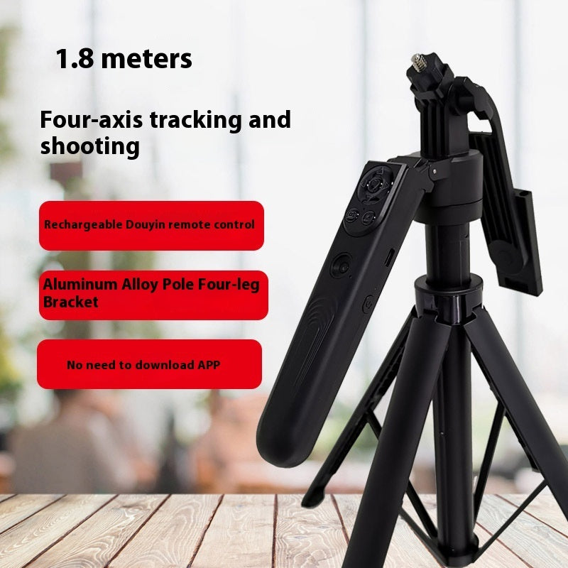 Extendable Auto Face Tracking Tripod, 360°Rotating Four-Legged Stand