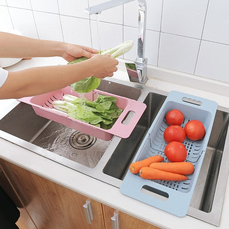 Adjustable vegetable filter storage rack