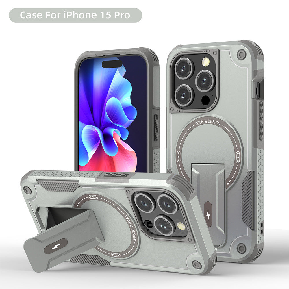 iPhone with stand. MagSafe Built-in Kickstand. Rugged Protection Shockproof Magnetic Case