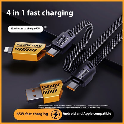 4-in-1 Fast Charge Braided Data Cable