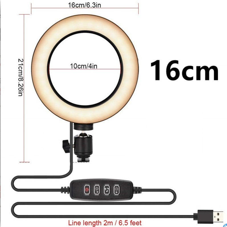 Led Ring Light With Phone Holder & Portable Tripod Stand