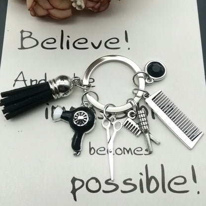 Scissors Tassel Gift Keychain Pendant