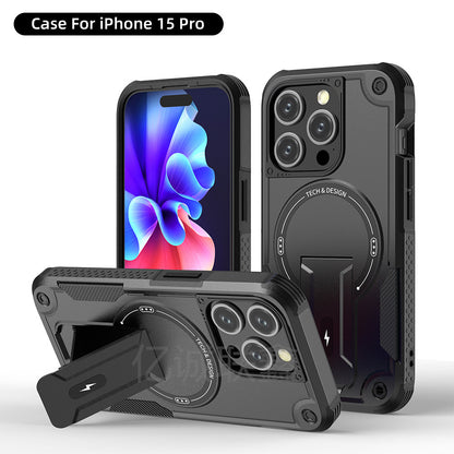 iPhone with stand. MagSafe Built-in Kickstand. Rugged Protection Shockproof Magnetic Case