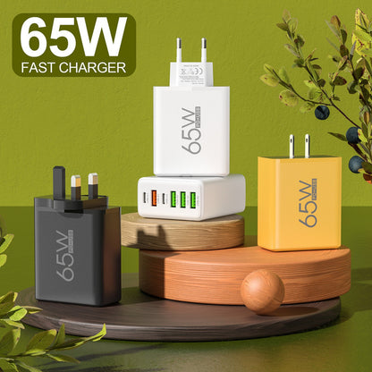 65W Multi-port Fast Charging Plug Adapter