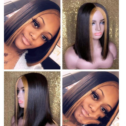 Highlight Ombre Transparent Lace Wig Human Hair