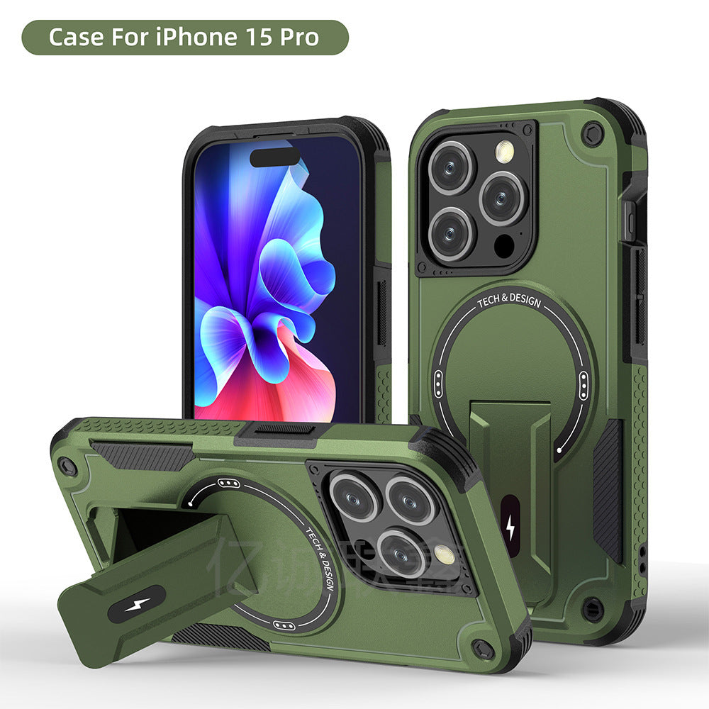 iPhone with stand. MagSafe Built-in Kickstand. Rugged Protection Shockproof Magnetic Case