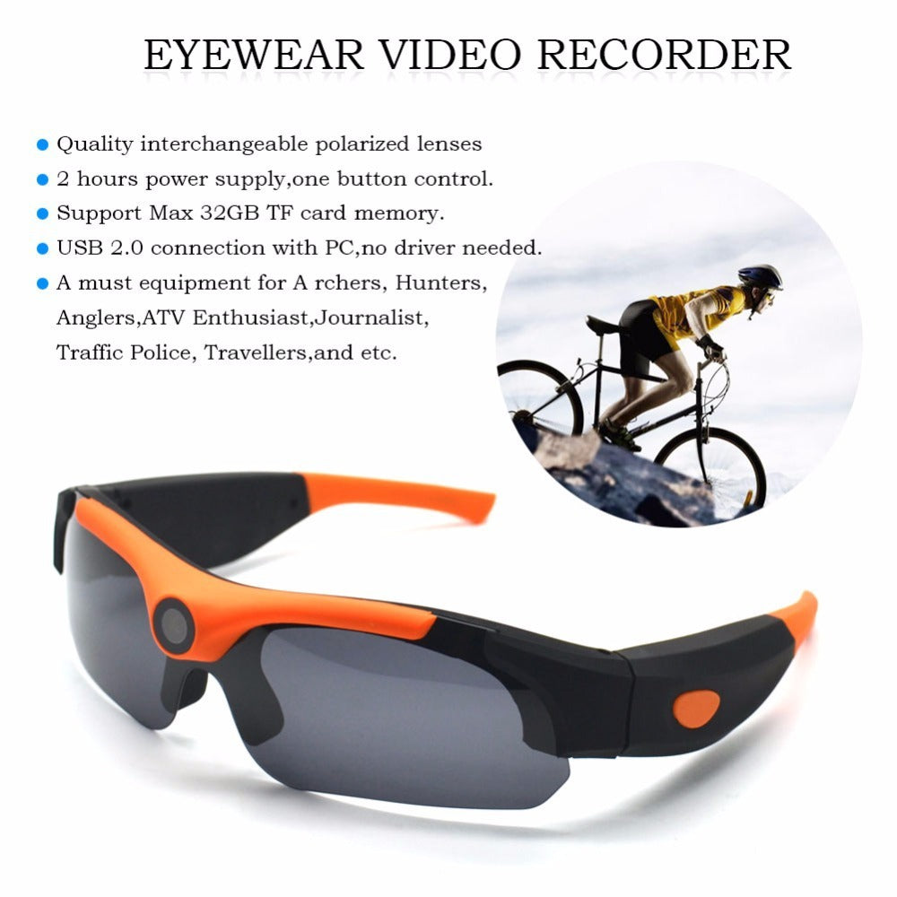 120 Degree Wide Angle Polarized Sunglasses Video Recorder