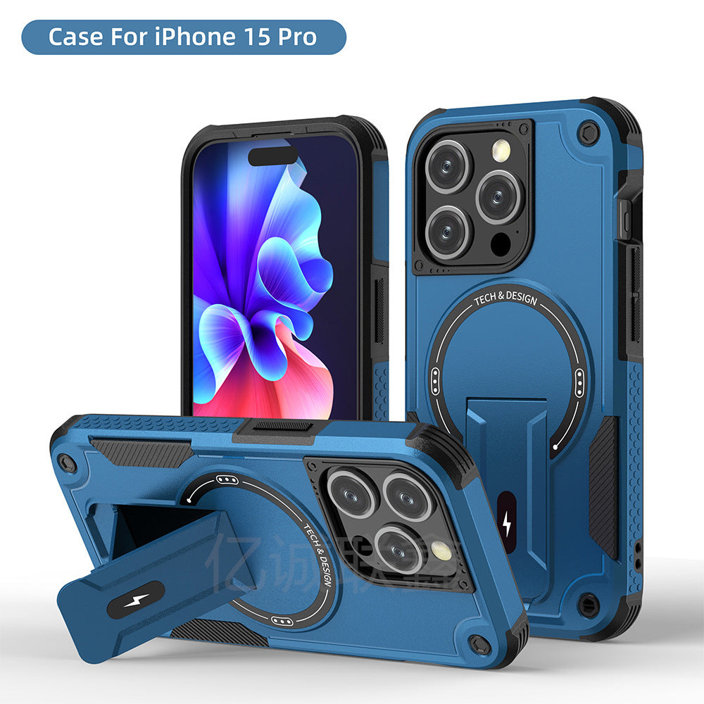 iPhone with stand. MagSafe Built-in Kickstand. Rugged Protection Shockproof Magnetic Case