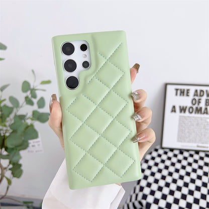 Diamond Plaid Phone Case Leather Phone Protective Case