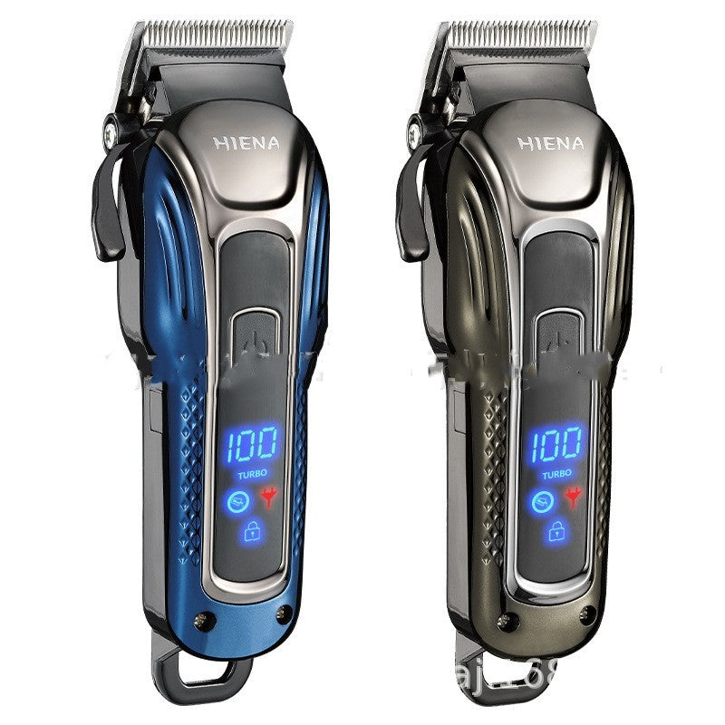 Hiena Hair Scissors LCD Digital Display Professional Hair Scissors Rechargeable Hair Clipper Razor Fader