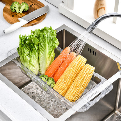 Adjustable vegetable filter storage rack