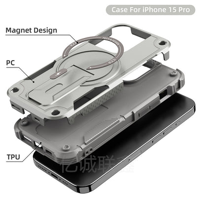 iPhone with stand. MagSafe Built-in Kickstand. Rugged Protection Shockproof Magnetic Case